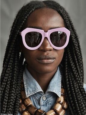 Vintage Karen Walker Gold Arrow Accent Light purple Sunglasses